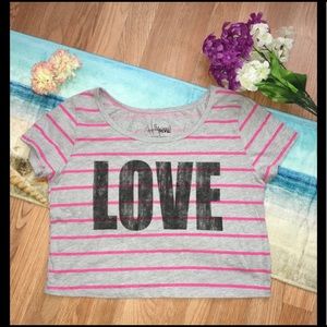 🎈2/15 🎈 Hollywood Trash Striped Crop Top Shirt